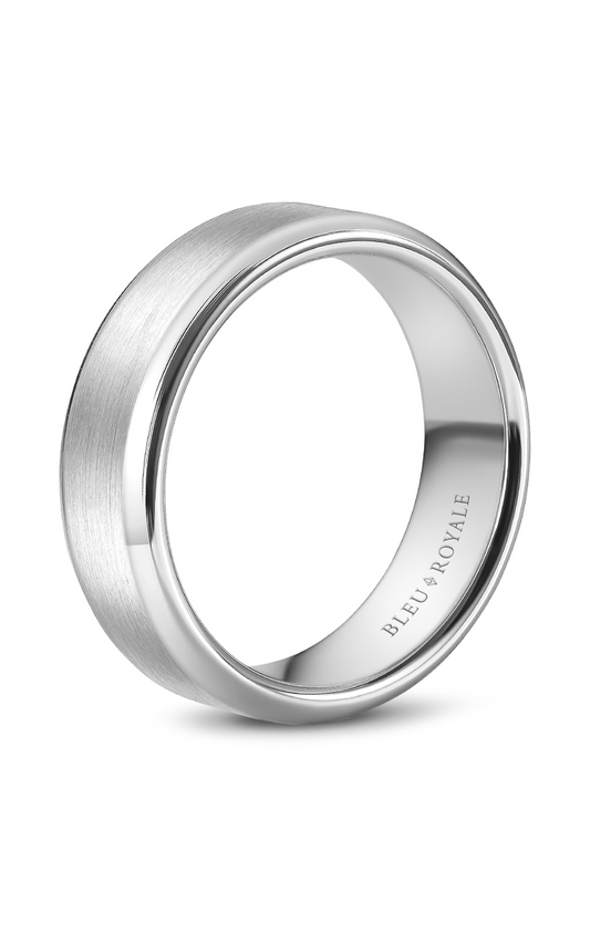 18K White Gold Gents Wedding Band