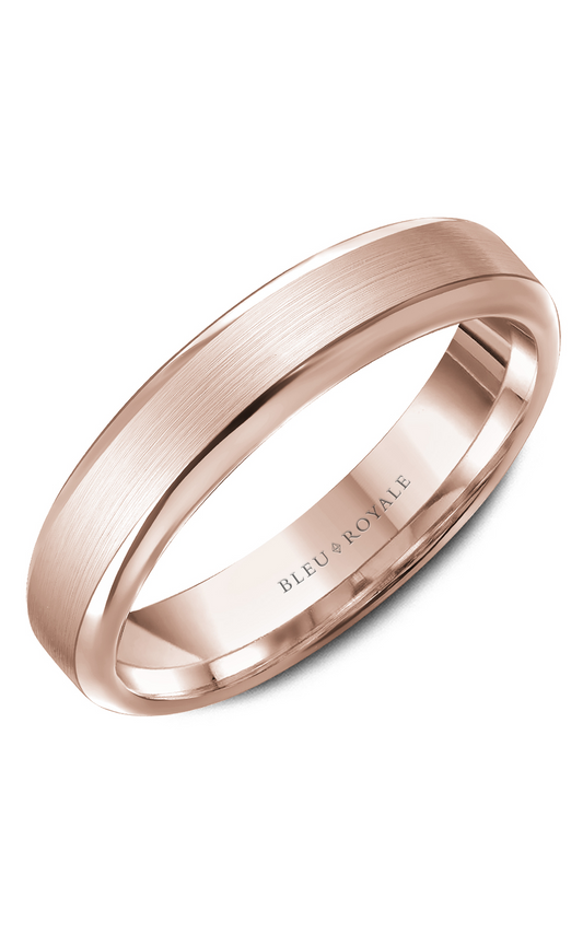 14K Rose Gold Gents Wedding Band