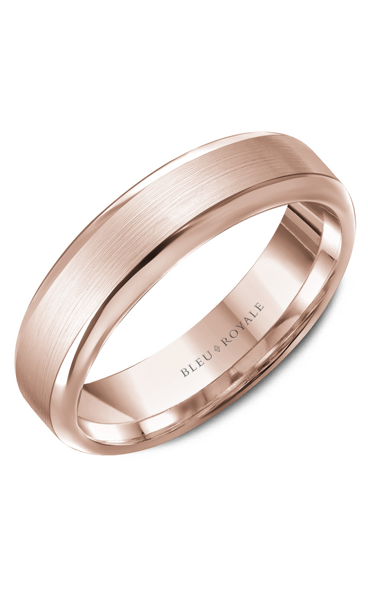 18K Rose Gold Gents Wedding Band