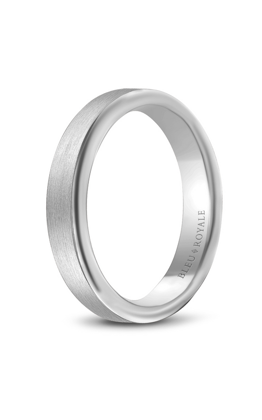 18K White Gold Gents Wedding Band