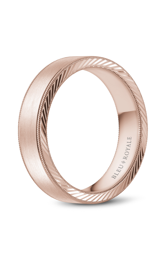 18K Rose Gold Gents Wedding Band