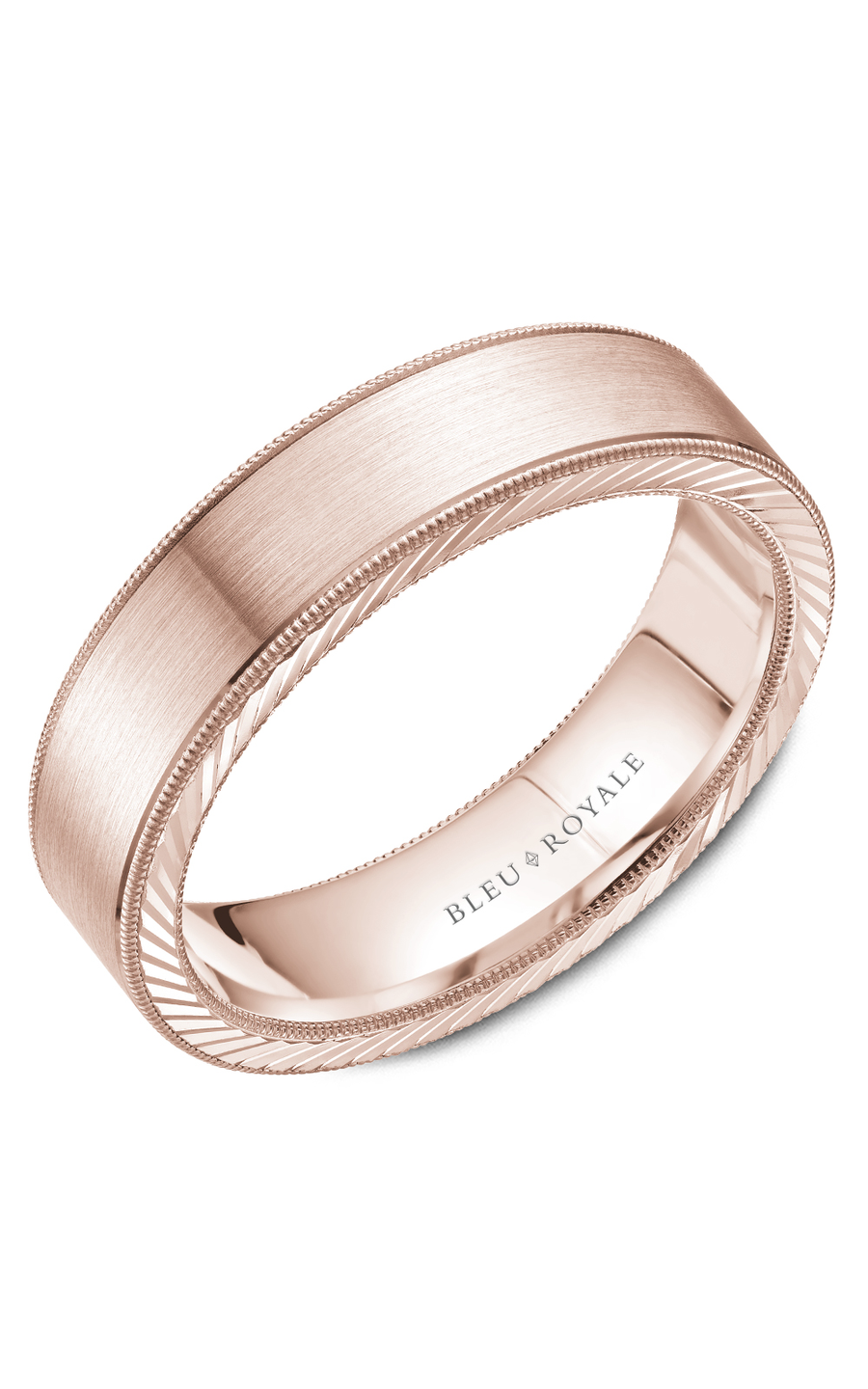 14K Rose Gold Gents Wedding Band