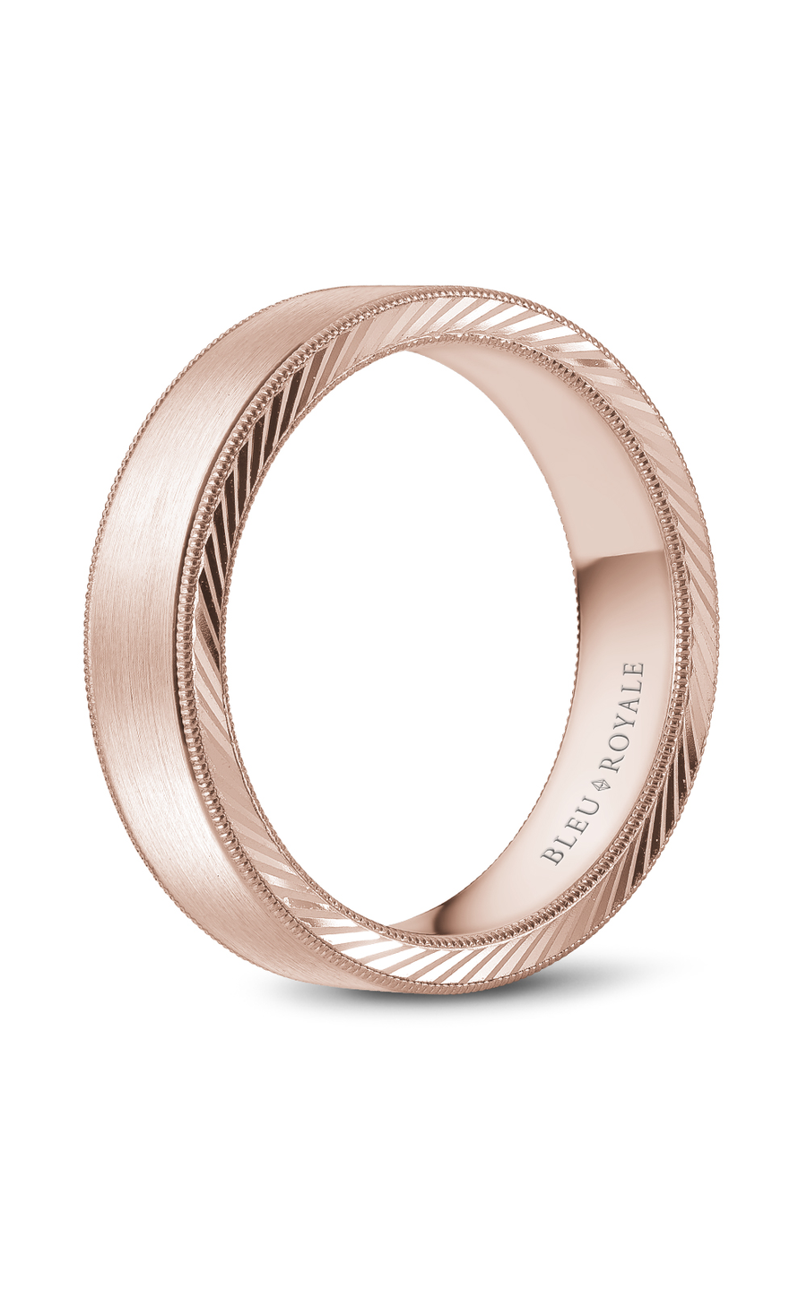 14K Rose Gold Gents Wedding Band
