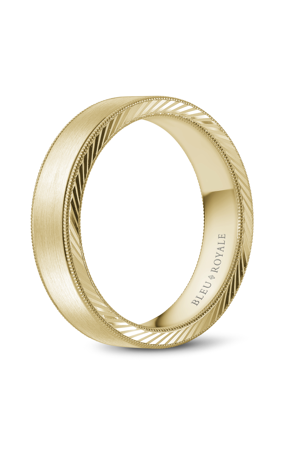 14K Yellow Gold Gents Wedding Band