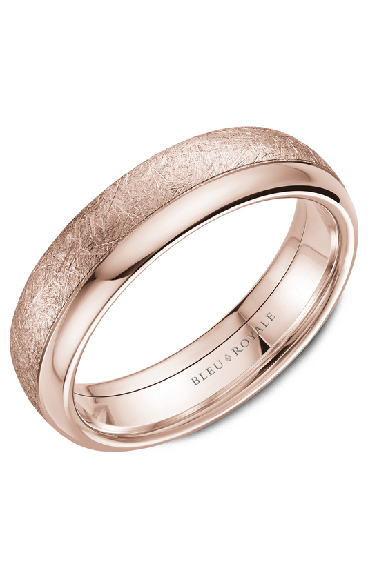 18K Rose Gold Gents Wedding Band