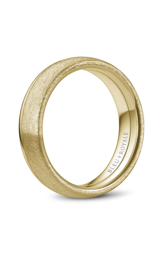 14K Yellow Gold Gents Wedding Band