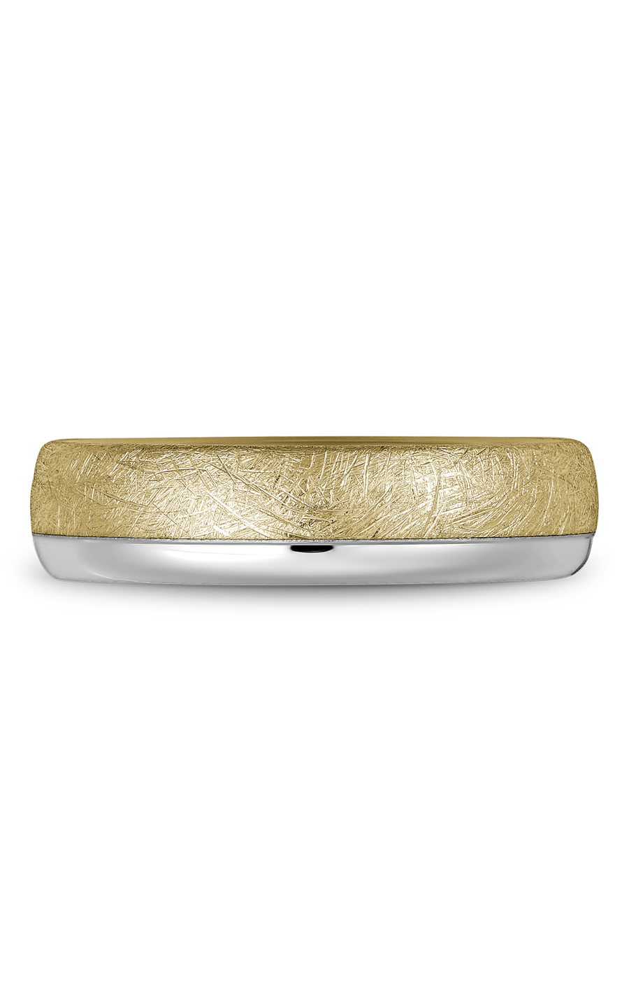 14K White Gold and 14K Yellow Gold Gents Wedding Band