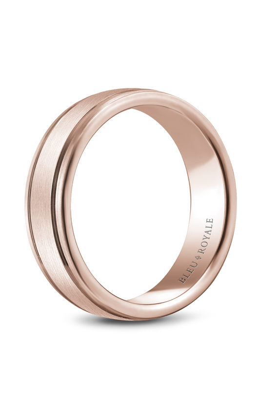 14K Rose Gold Gents Wedding Band
