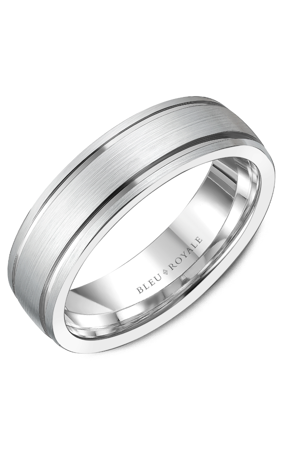 18K White Gold Gents Wedding Band
