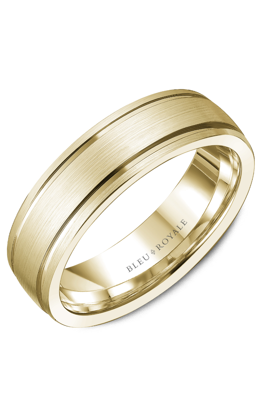 14K Yellow Gold Gents Wedding Band