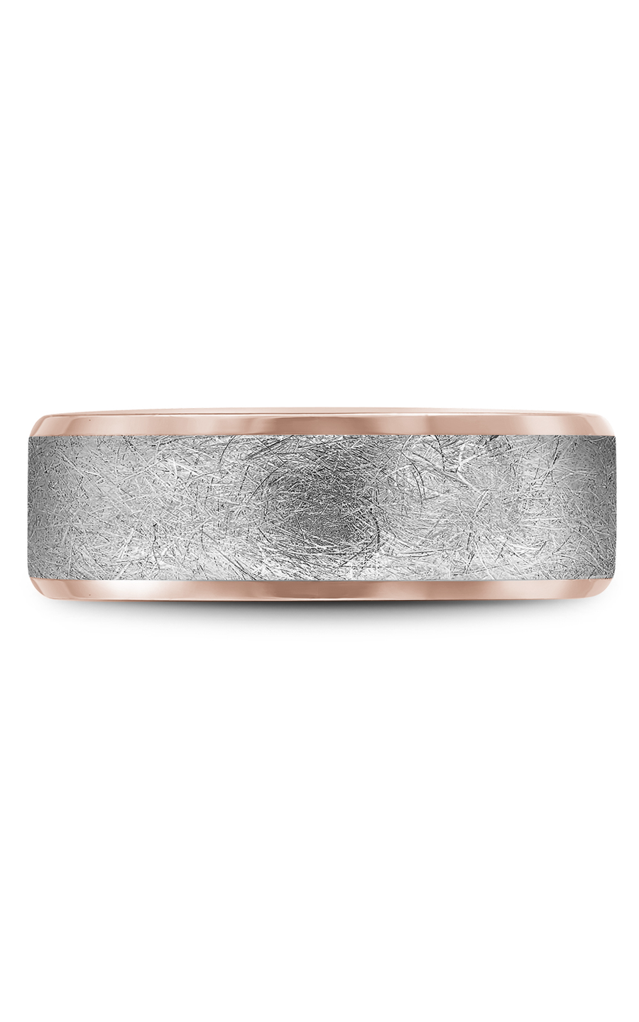 18K Rose Gold and 18K White Gold Gents Wedding Band