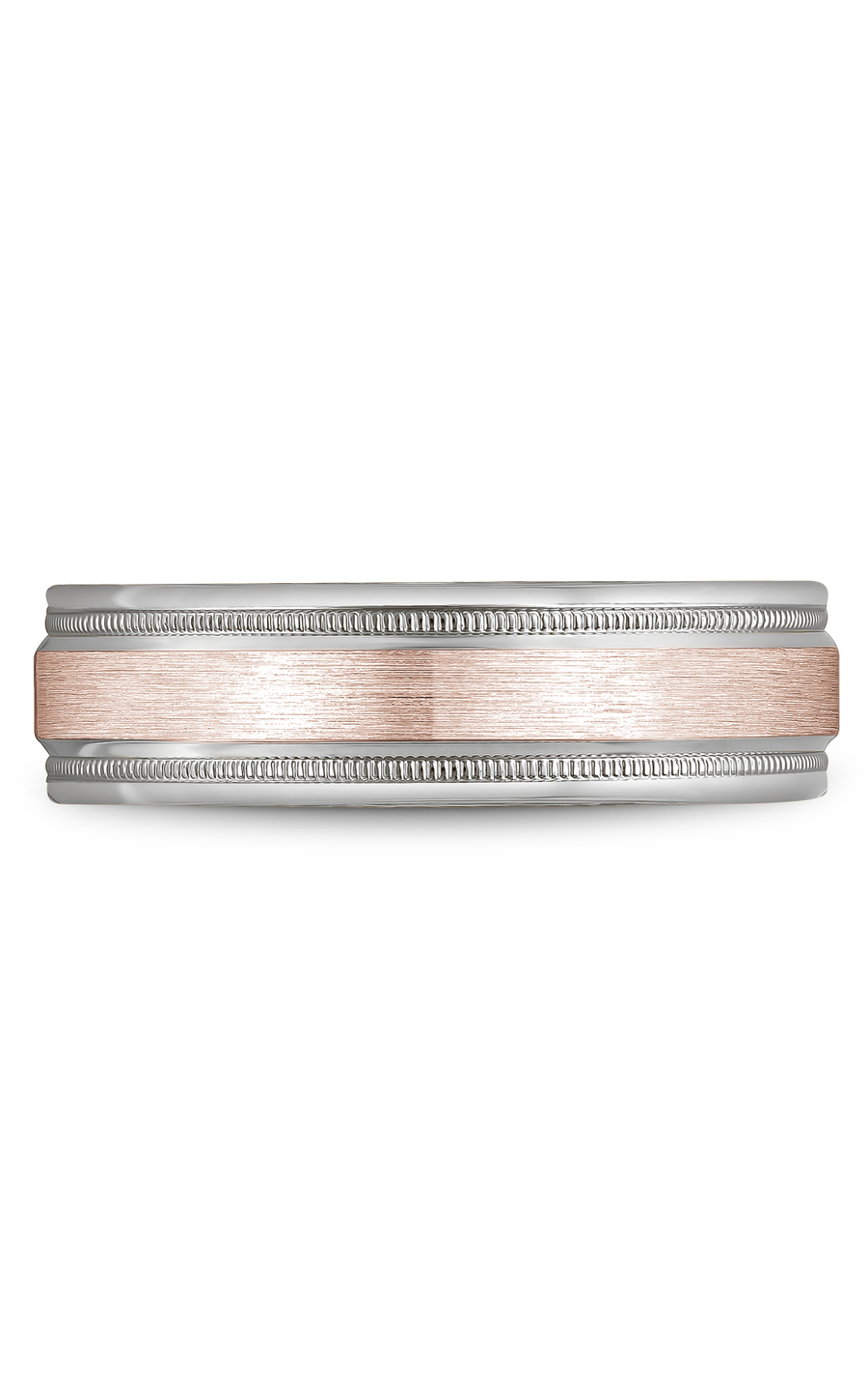 18K Rose Gold and 18K White Gold Gents Wedding Band