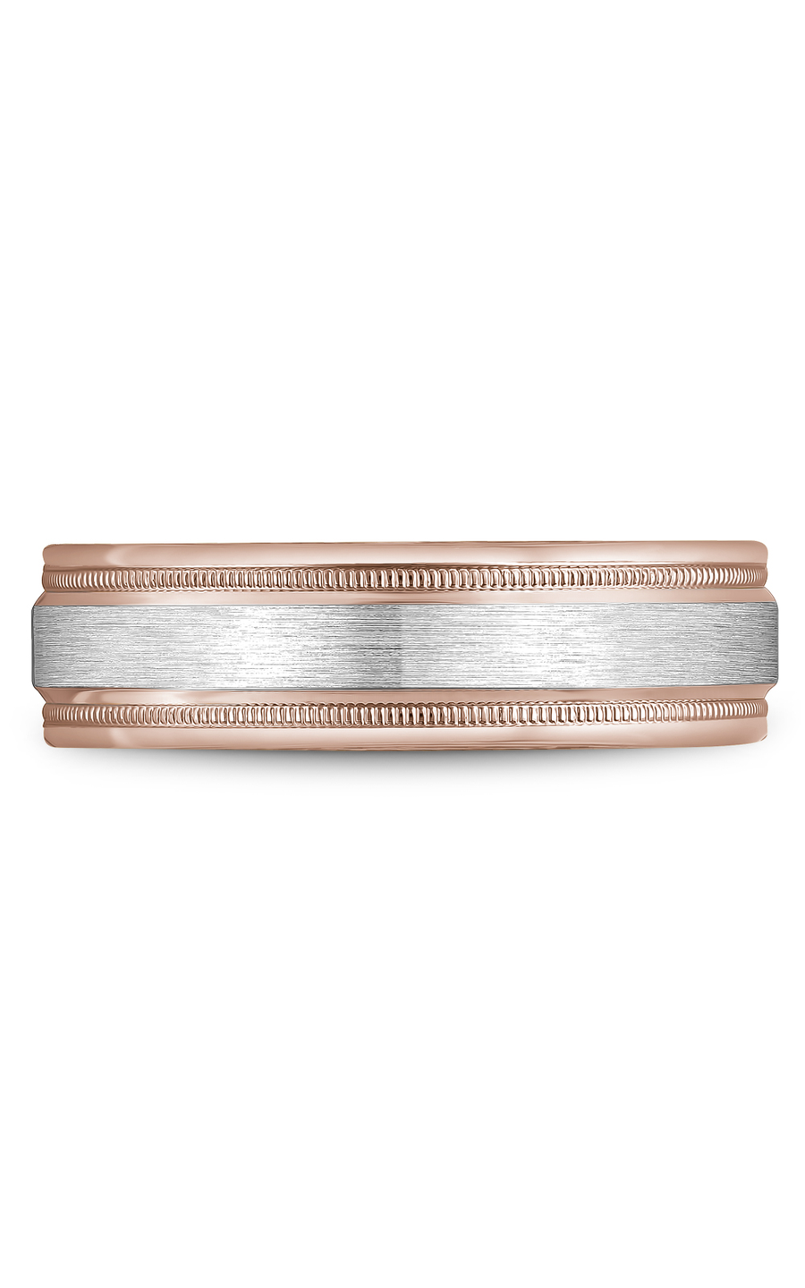 14K Rose Gold and 14K White Gold Gents Wedding Band
