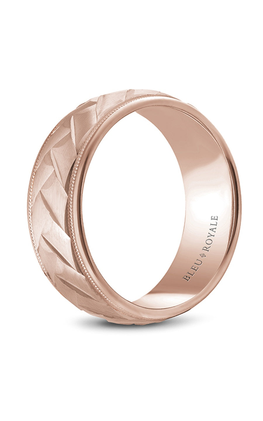 14K Rose Gold Gents Wedding Band