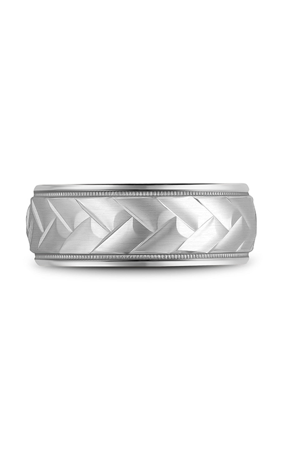 14K White Gold Gents Wedding Band