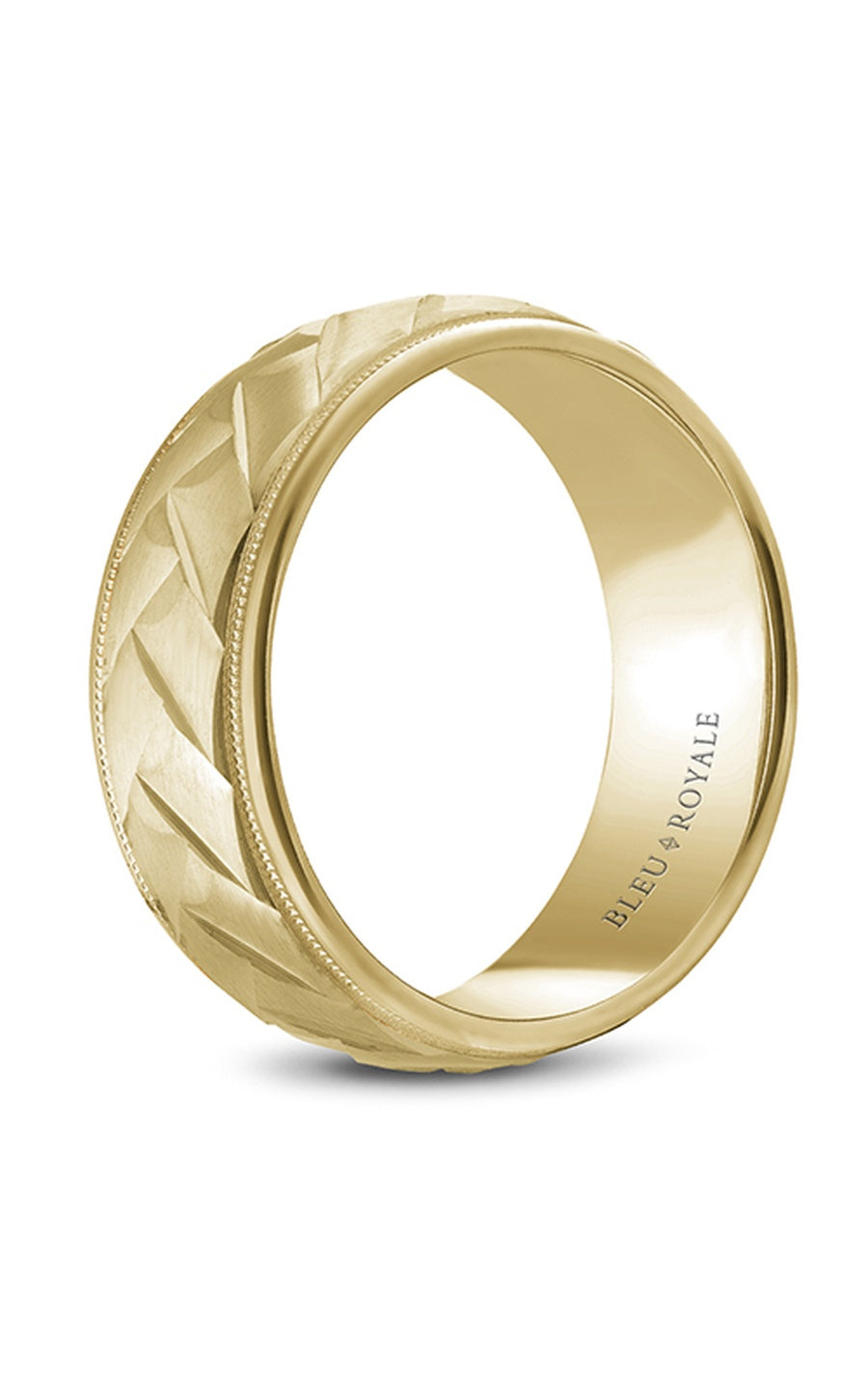 18K Yellow Gold Gents Wedding Band