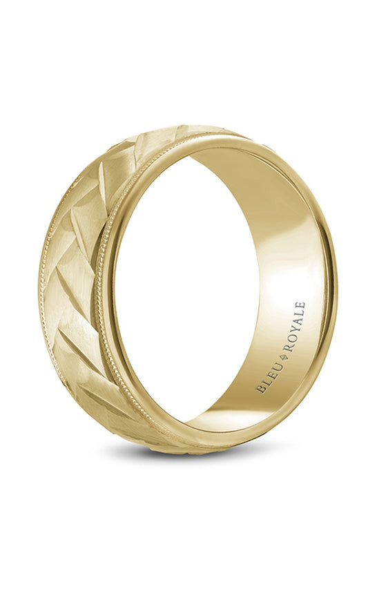 18K Yellow Gold Gents Wedding Band