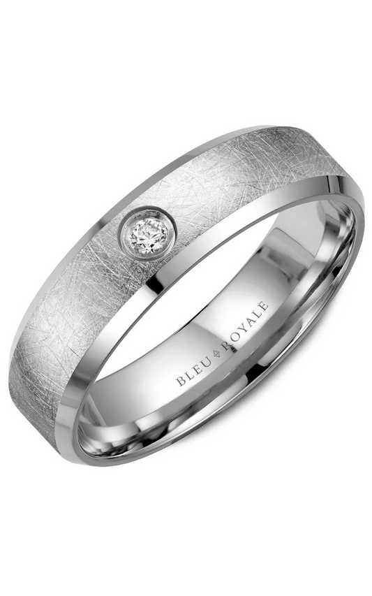 Platinum Gents Round Wedding Band