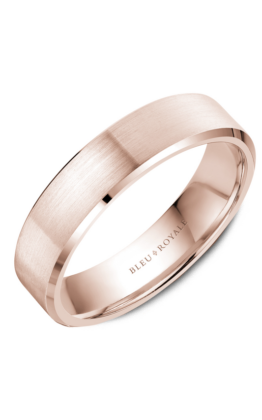 14K Rose Gold Gents Wedding Band