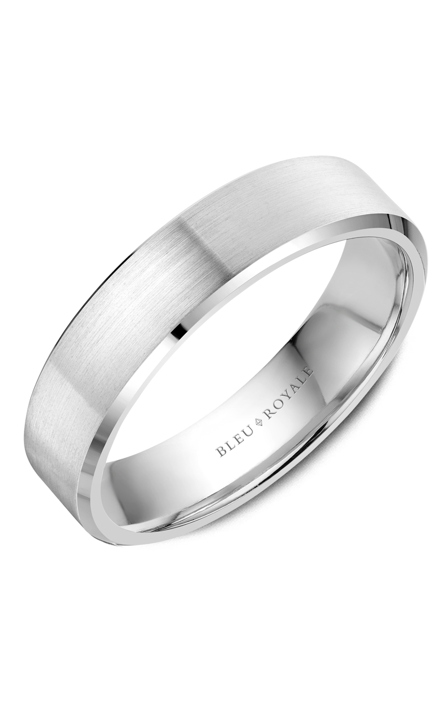 18K White Gold Gents Wedding Band