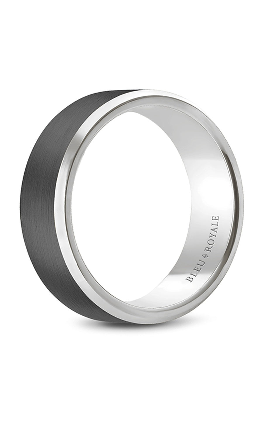 18K White Gold and Tantalum Gents Wedding Band