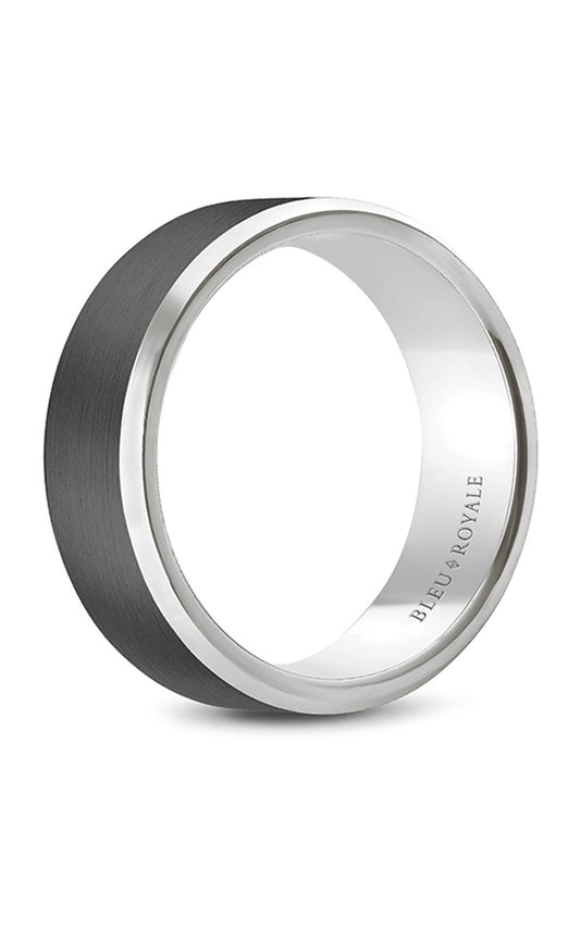 18K White Gold and Tantalum Gents Wedding Band