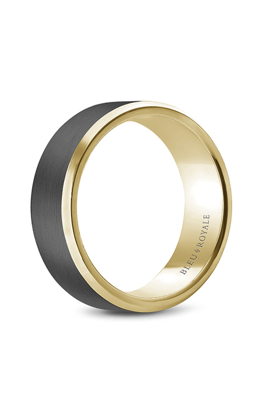 18K Yellow Gold and Tantalum Gents Wedding Band
