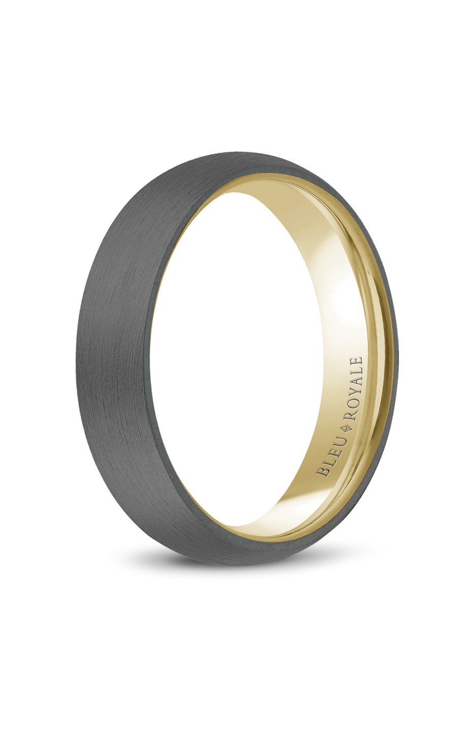 14K Yellow Gold and Tantalum Gents Wedding Band