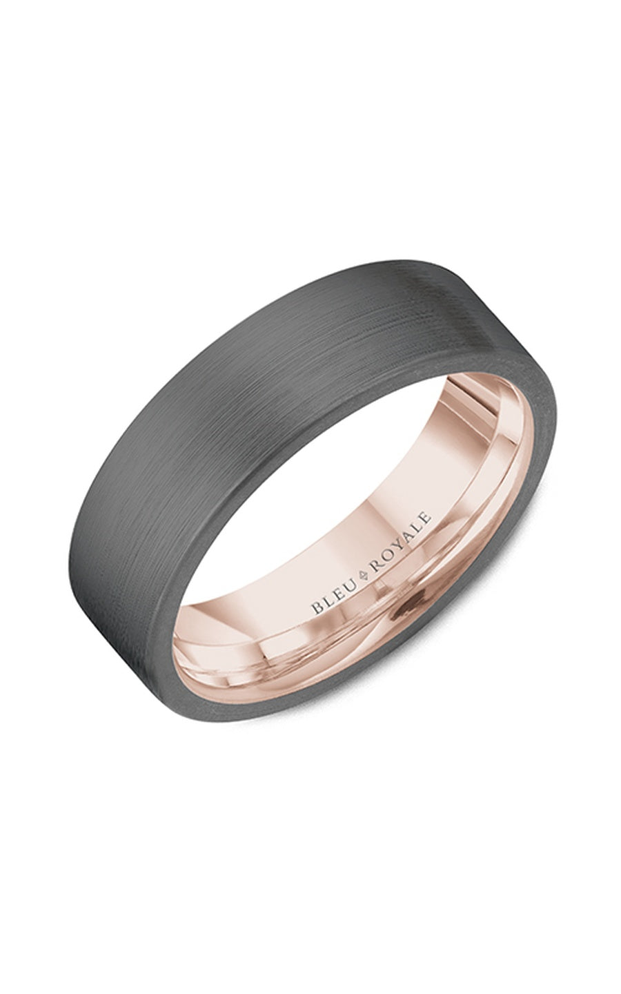 18K Rose Gold and Tantalum Gents Wedding Band