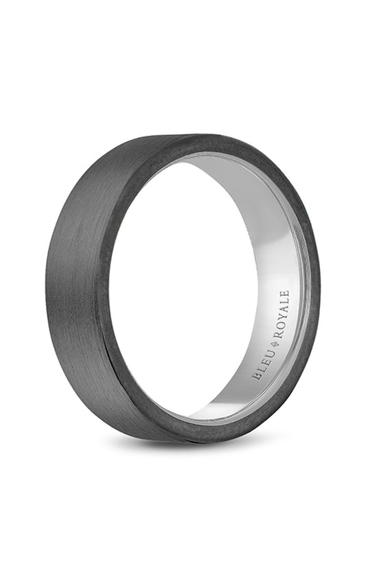 14K White Gold and Tantalum Gents Wedding Band