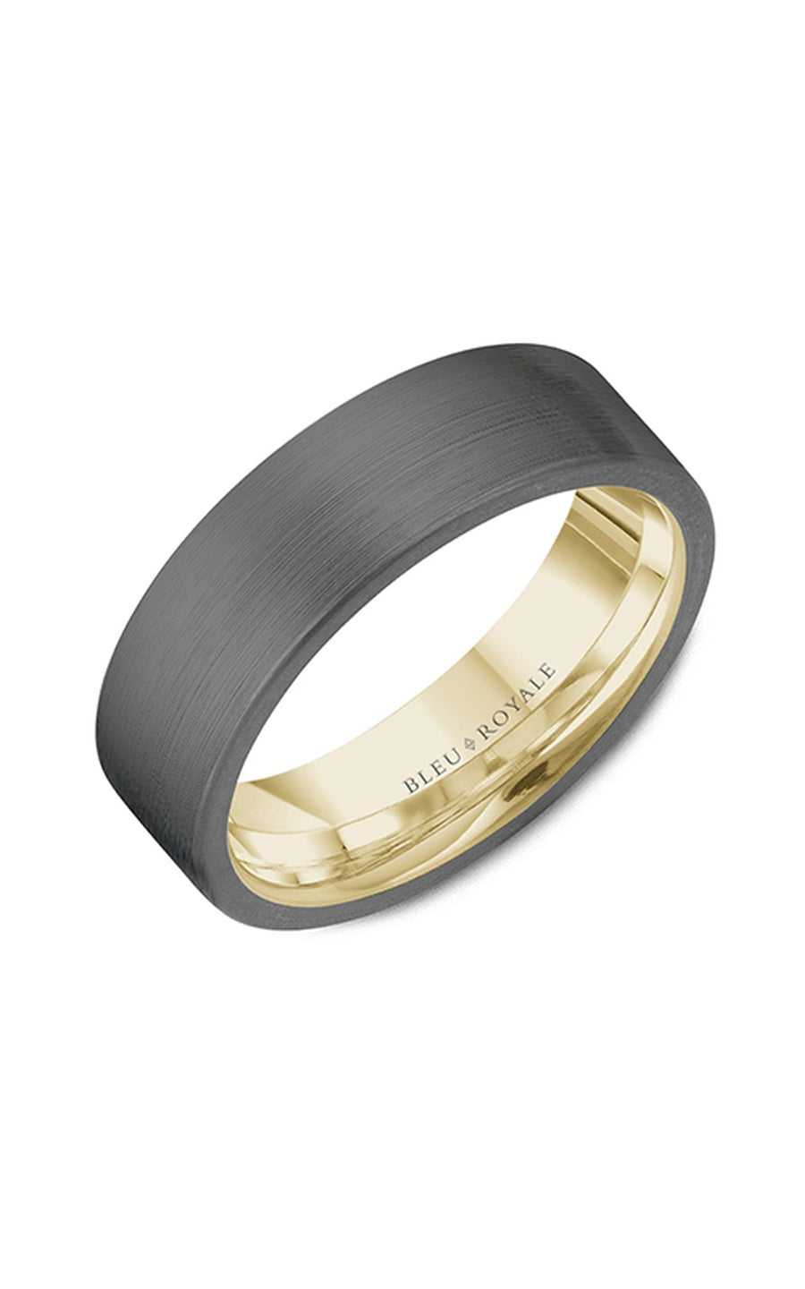 14K Yellow Gold and Tantalum Gents Wedding Band
