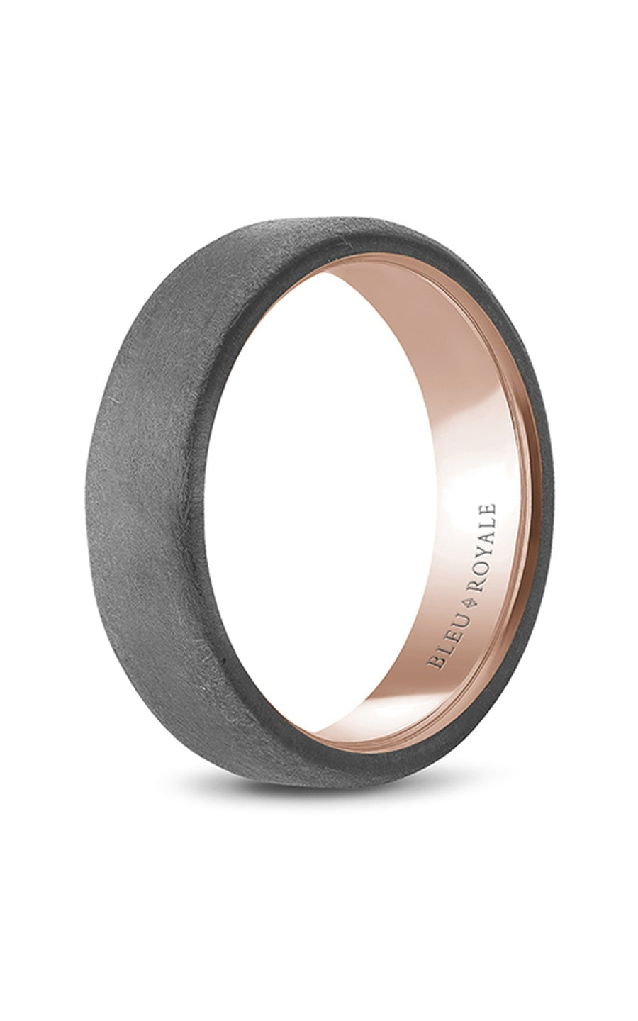 14K Rose Gold and Tantalum Gents Wedding Band