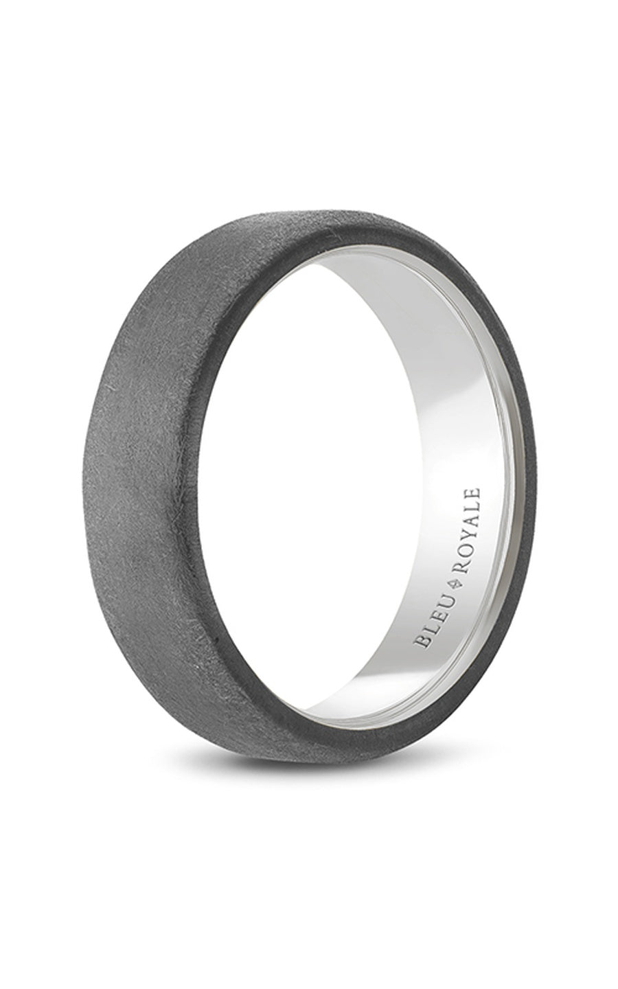 14K White Gold and Tantalum Gents Wedding Band