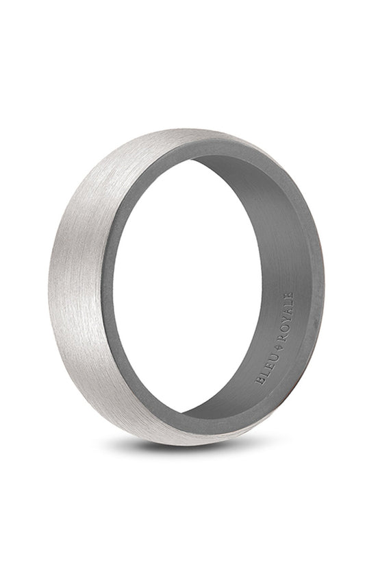 18K White Gold and Tantalum Gents Wedding Band