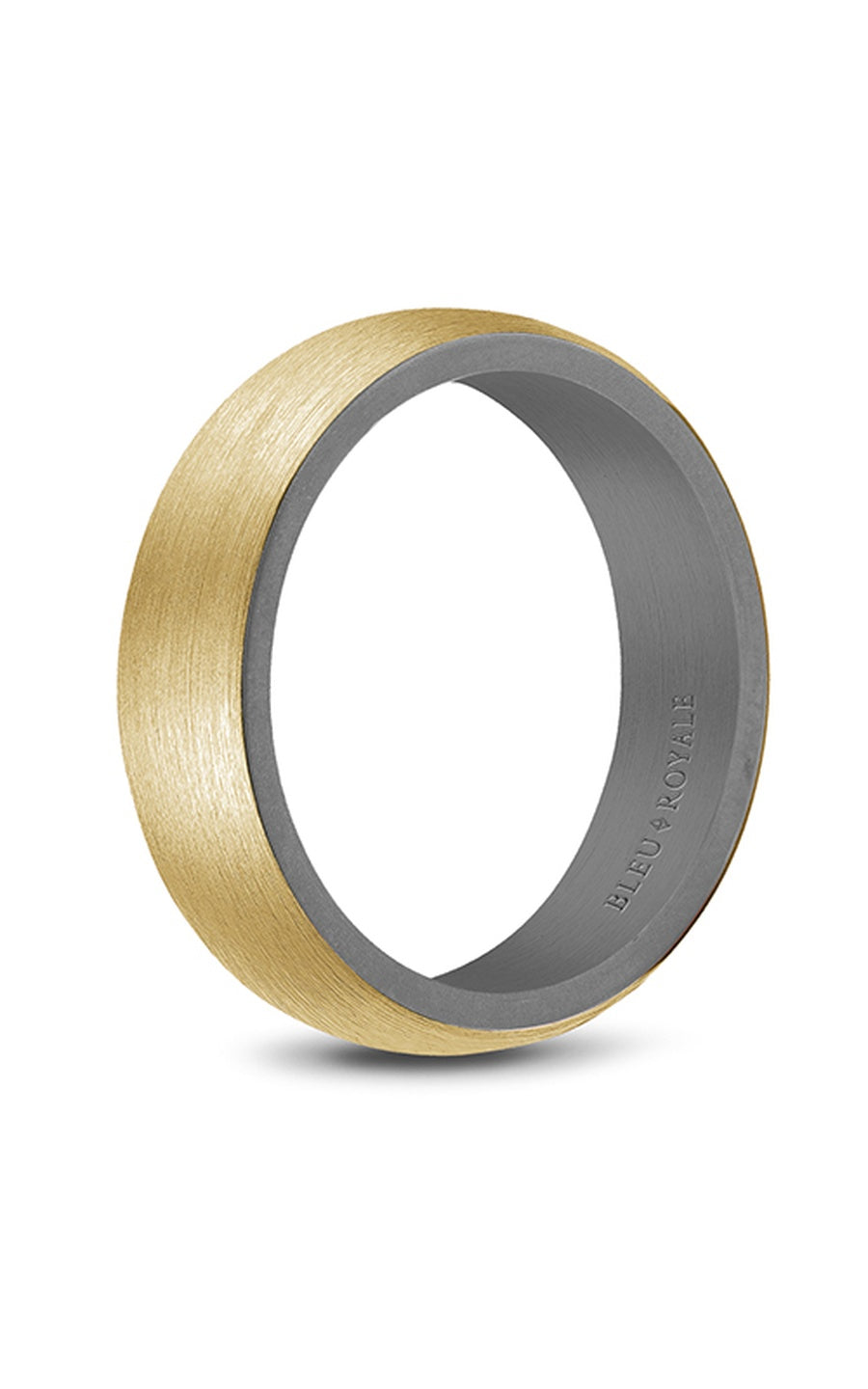 14K Yellow Gold and Tantalum Gents Wedding Band