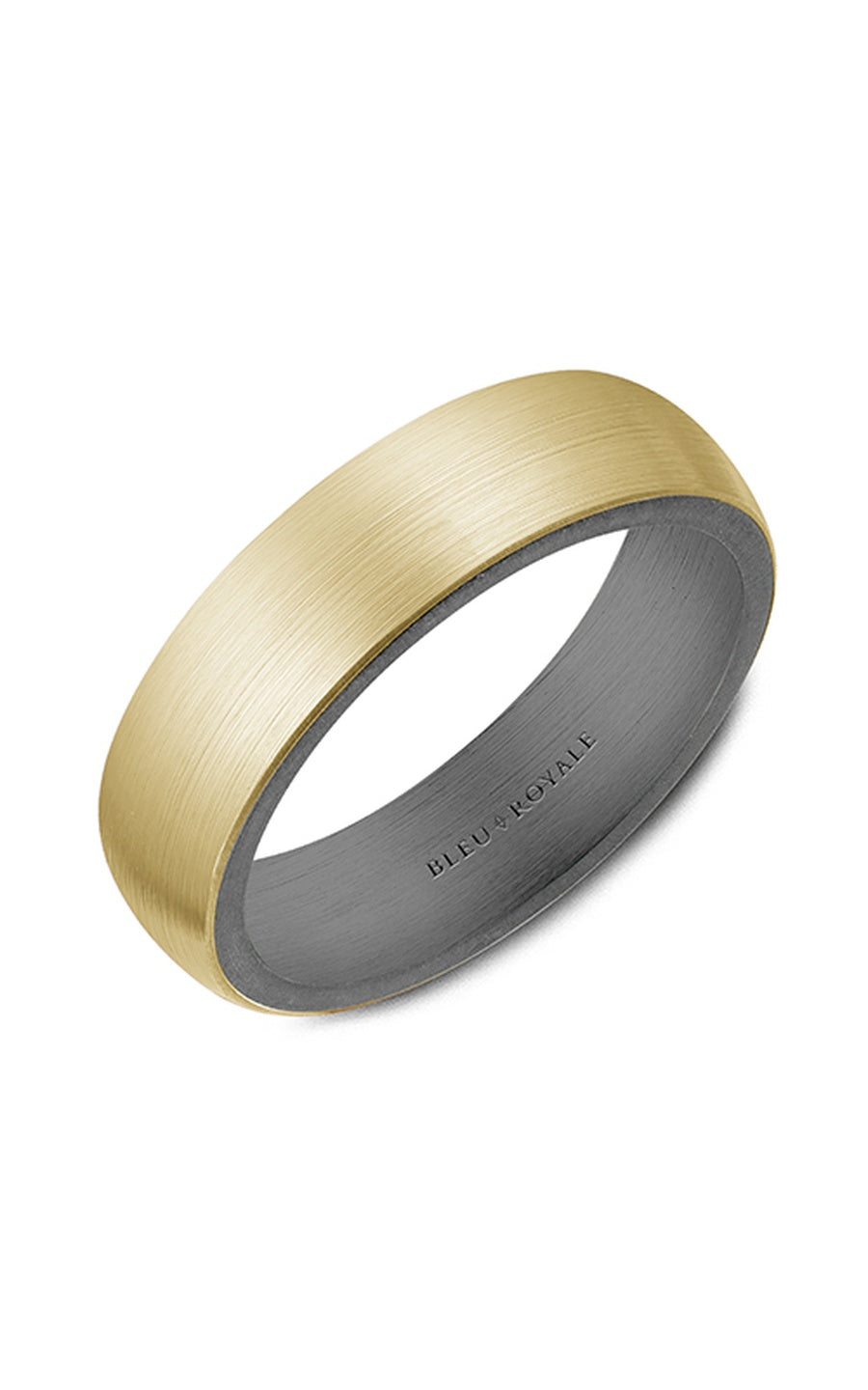 18K Yellow Gold and Tantalum Gents Wedding Band