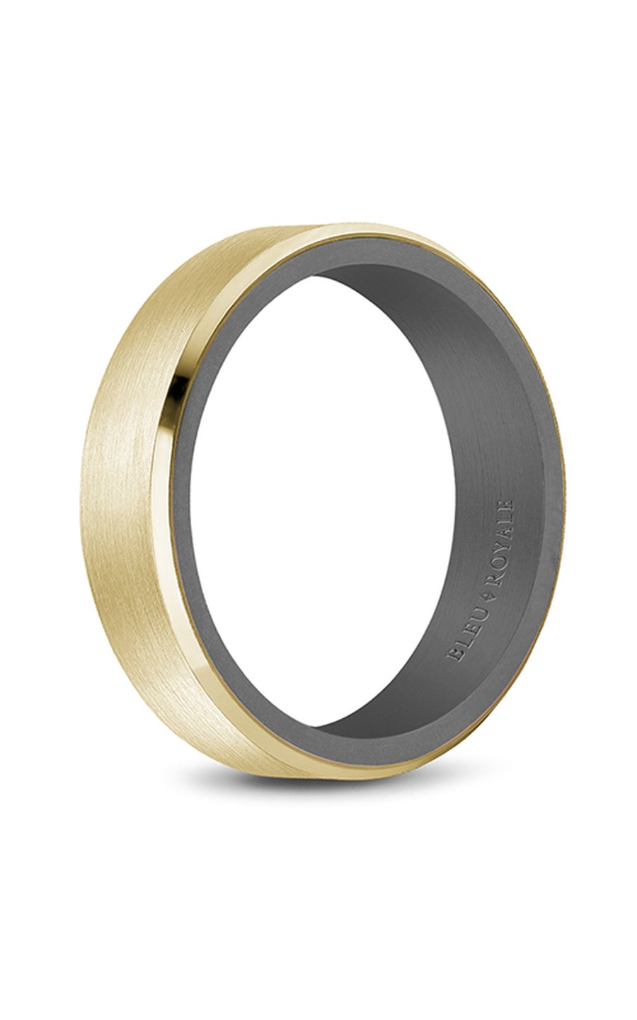 18K Yellow Gold and Tantalum Gents Wedding Band