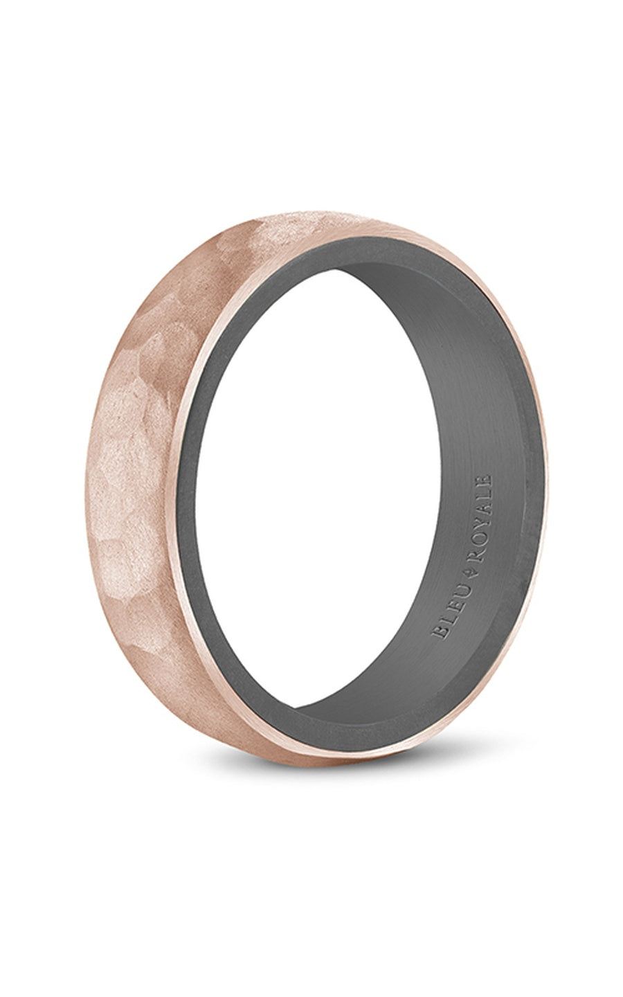 18K Rose Gold and Tantalum Gents Wedding Band