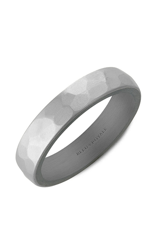 14K White Gold and Tantalum Gents Wedding Band