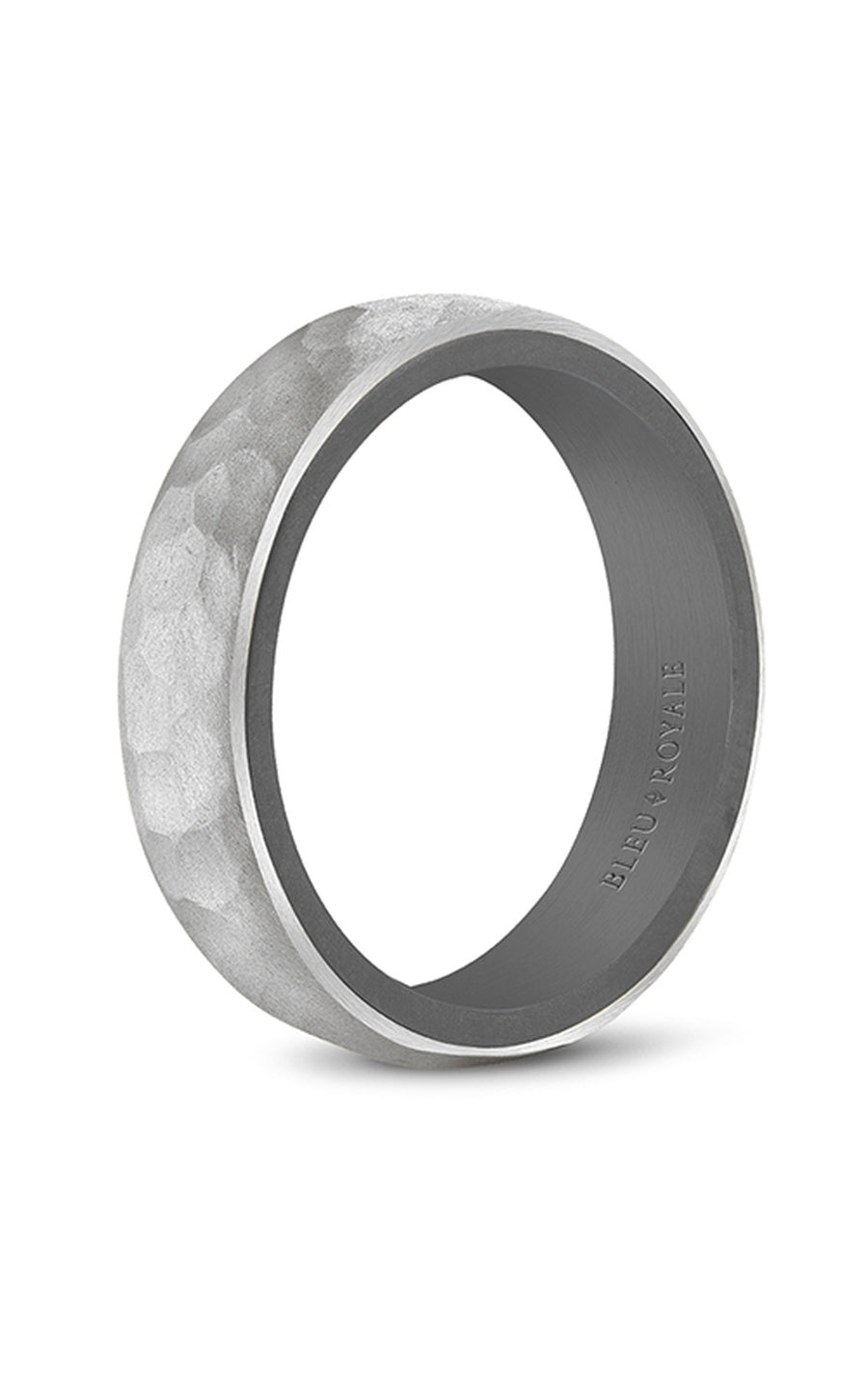 14K White Gold and Tantalum Gents Wedding Band