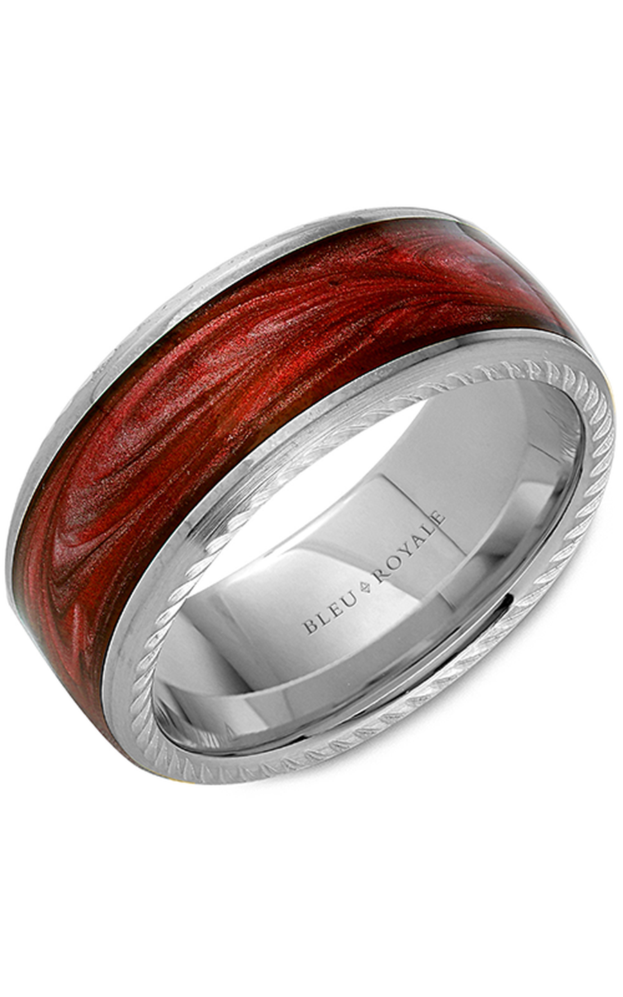 14K White Gold Gents Wedding Band