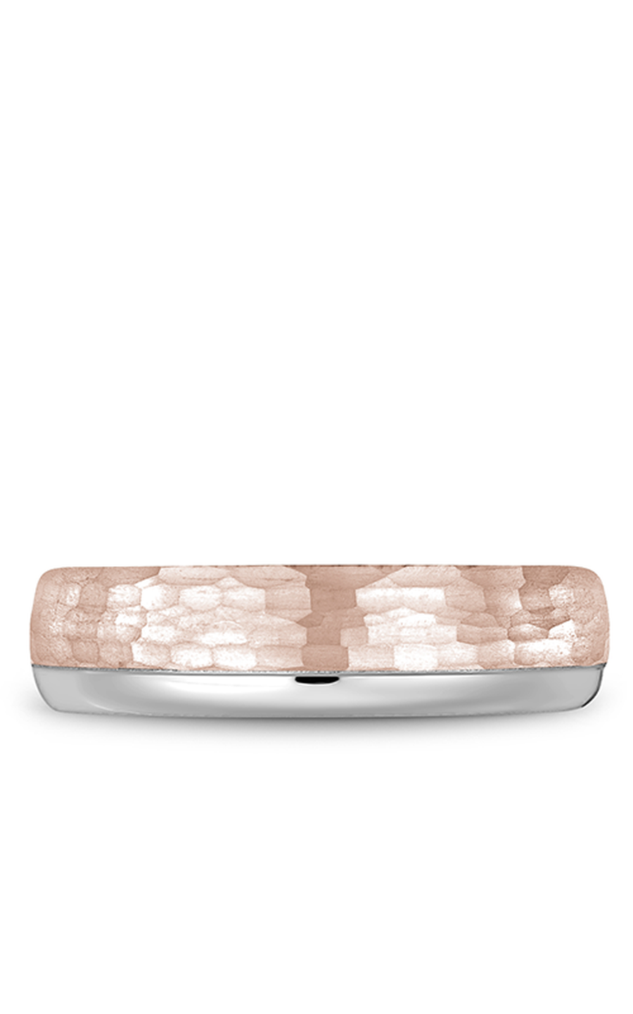 14K Rose Gold and 14K White Gold Gents Wedding Band