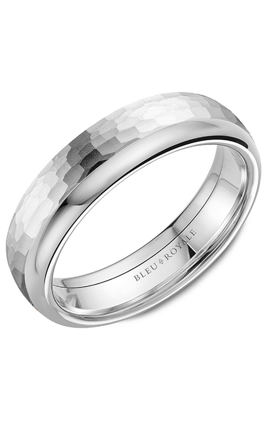 18K White Gold Gents Wedding Band