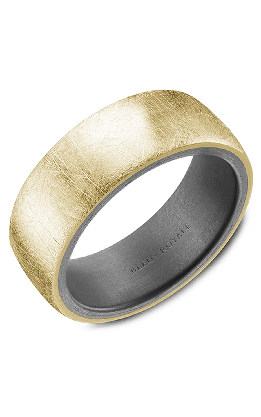 18K Yellow Gold and Tantalum Gents Wedding Band