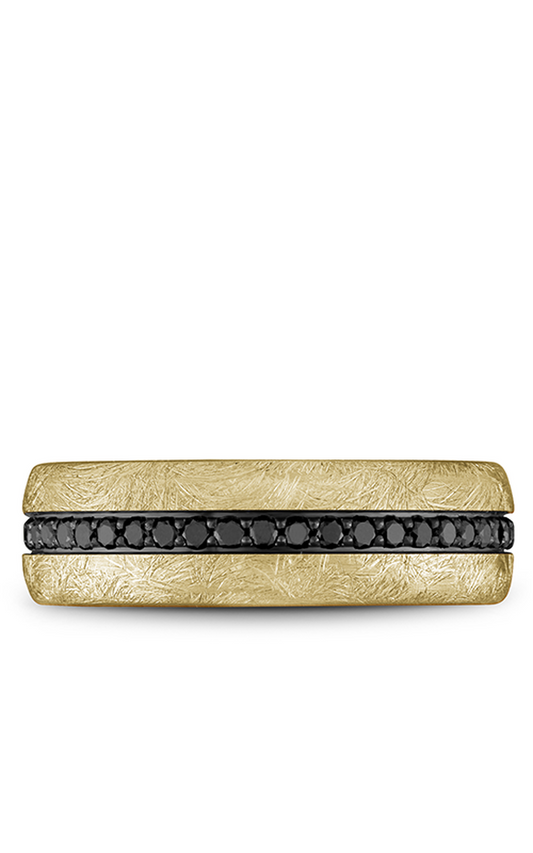 18K Yellow Gold and Tantalum Gents Round Wedding Band