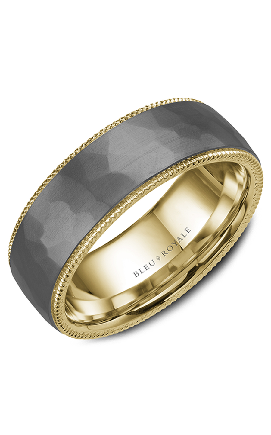 14K Yellow Gold and Tantalum Gents Wedding Band