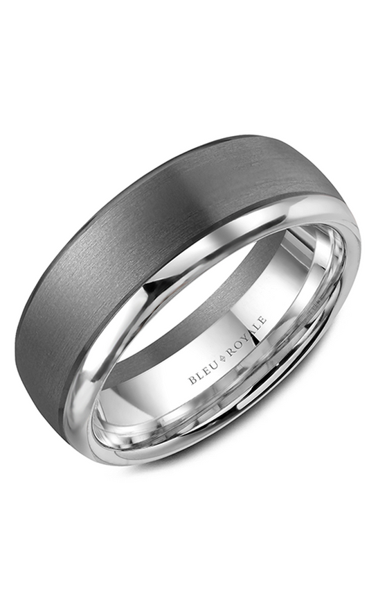 18K Rose Gold and Tantalum Gents Wedding Band