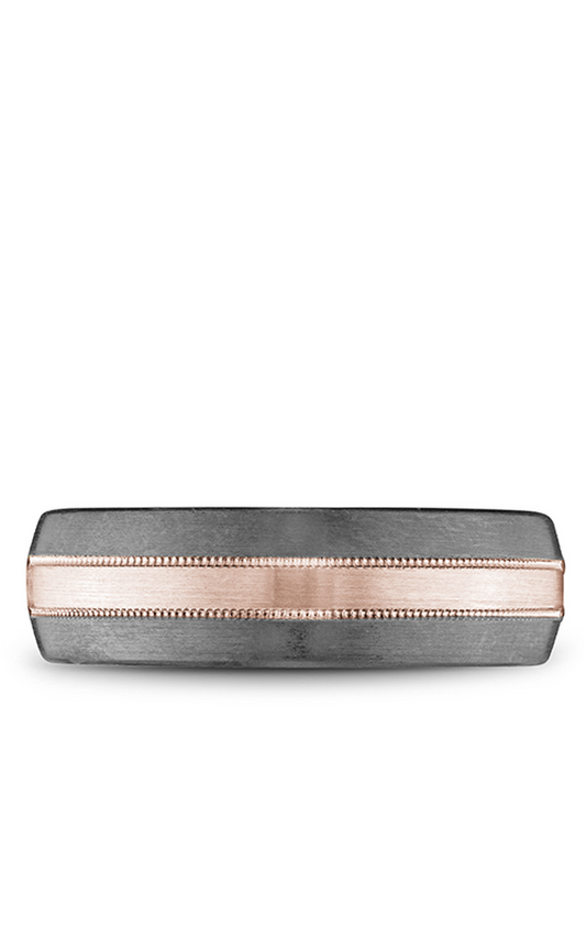 14K Rose Gold and Tantalum Gents Wedding Band