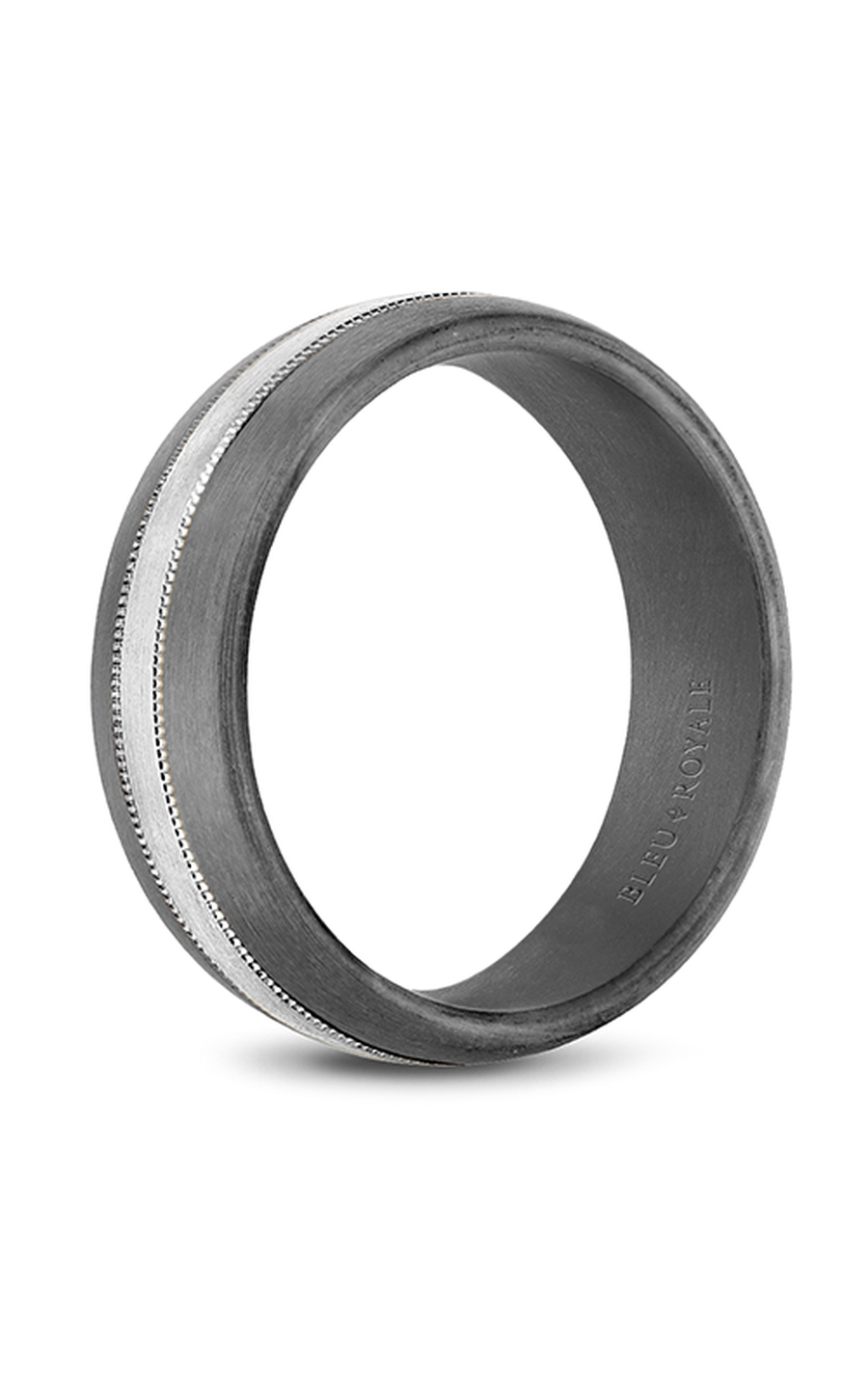 14K White Gold and Tantalum Gents Wedding Band