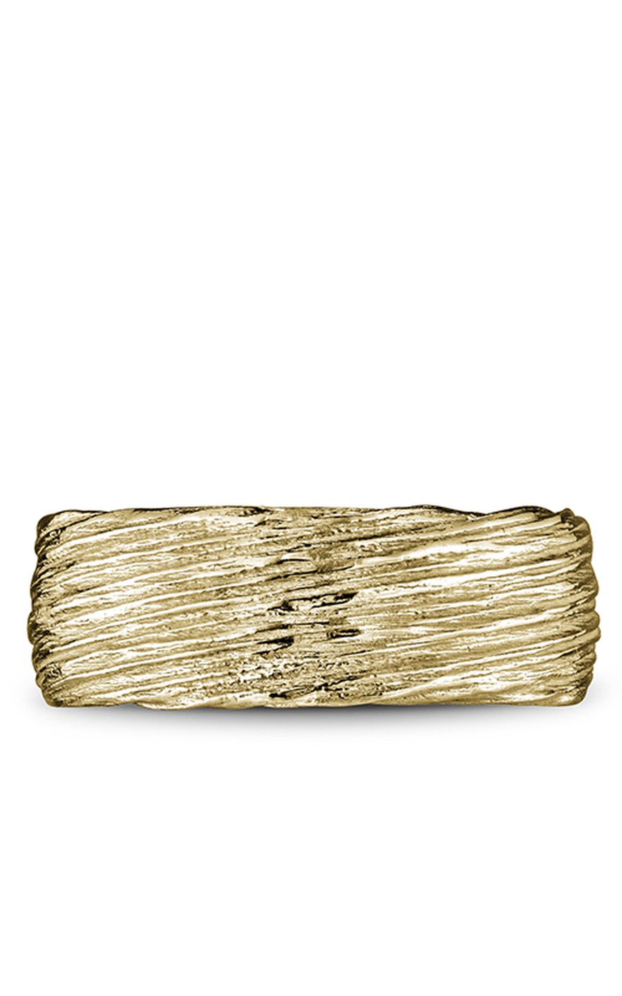 18K White Gold and 18K Yellow Gold Gents Round Wedding Band